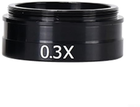 Microscope Objectives Lens, 0.3X/0.5/0.7X/2X Optical Coated Lens For Barlow Lens Microscope, For Astronomical Telescope Eyepieces(0.3X)
