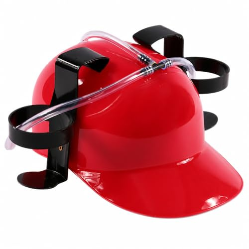 MIJOMA Casque à boire - Pour boire les mains libres avec facteur de plaisir - Casque de boisson pour fête, festival et carnaval - Support réglable pour canettes et bouteilles - Gadget de fête amusant