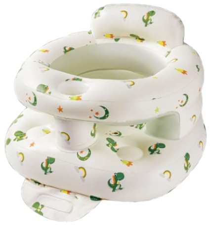 Baby Inflatable Seat for Babies 4-24 Months Built in Air Pump Infant Back Support Sofa Toddler Chair for Sitting Up, Baby Shower Chair Outdoor Seat Floor Seater Gifts (Planet Dinosaur)
