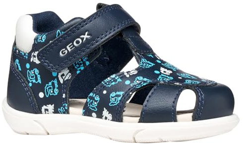 Geox Sandal para bebé niño B Zapito Boy, Dk Navy White, 24 EU