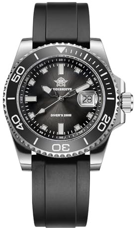 ADDIESDIVE taucheruhr 200m quarzuhr Herren BGW9 Nachtlicht Keramiklünette analoge Uhr Herren Mit Kautschukband AD2089