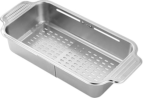 Extend Kitchen Sink Drain Basket | Rejilla de Drenaje Retráctil de Acero Inoxidable | Colador Extensible para Escurrir Lavar Almacenar Comida Fruta Verdura Cocina