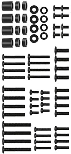 Beimus Ensemble de matériel de montage HDTV multifonction - Vis de fixation standard - Pieds de fixation avec boîte d'accessoires - Vis de support en métal