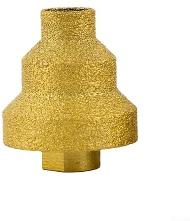 Yhenlovtt Broca escalonada de 20-35-50 mm con flauta recta para madera, hojas de aluminio, fresa con punta dorada para apertura precisa, rosca de 14 mm