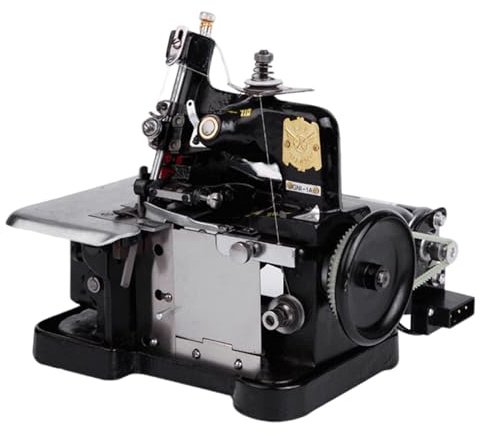 Desktop Three Thread Overlock Sewing Machine 250W Electric Home Serger with 3.0mm Seam Thickness for Thin Medium Fabric and Custom Clothing Making Black
