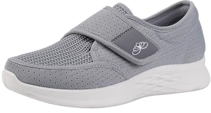Générique Chaussons Homme Femme Diabétiques Chaussures De Marche Large Confortables Anti-dérapante Respirable Scratch Réglables Orthopédique Pied gonflés Pantoufles Âgées