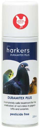 Harkers Duramitex Plus Petlife Red Mite Spray for Pigeon/Cage/Aviary Bird, 200 ml, Clear