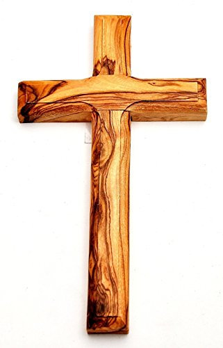 Jerusalem Olive Wood Cross Made in Bethlehem (Size L/16 x W/9 cm)