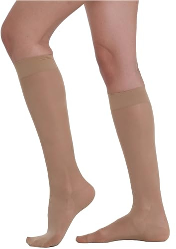 BeOnTop Gambaletti Compressione Graduata Donna 70 Denari - Calze Compressione 17-18 mmHg, Riposanti, Contenitive, Elastiche Per Vene Varicose, Comfort Support Line - Made in Italy