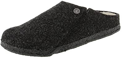 BIRKENSTOCK Zermatt Clogs Filz Hausschuhe Lammfell gefüttert, Anthracite, 41 EU