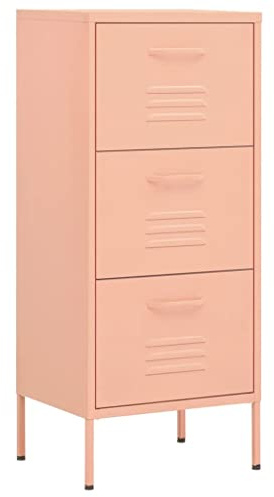 vidaXL Armario de Almacenamiento Acero Rosa 42,5x35x101,5 cm