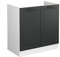Vicco Spülenunterschrank R-Line, Anthrazit Landhaus/Weiß, 80 cm ohne Arbeitsplatte