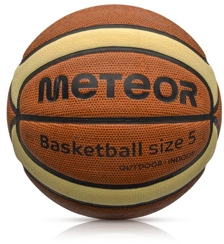 meteor® Cellular Pro - Balón de Baloncesto para niños, tamaño # 5, 6 y 7, Ideal para Las Manos de los niños, Ideal para Entrenamiento de Baloncesto Suave con Superficie Antideslizante (#5, Celular)