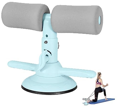 Rianpesn Sit-up-Trainer, Multifunktionale Sport-Sit-Up-Stange, Verstellbarer Bauchtrainer-Schaumstoffgriff für Zuhause, Saugnapf-Bauer, Heimtraining, Bauchfett verbrennen