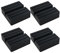 CNCYEAH Lot de 4 patins en caoutchouc universels pour cric avec rainure, adaptateur de protection en caoutchouc pour cric roulant (75 x 75 x 25 mm)