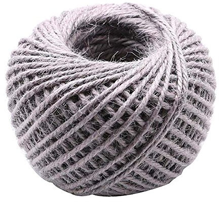 Corda for bondage,Corda da giardino,Corda di canapa colorata Corda di iuta intrecciata durevole Corda tessuta a mano,Grigio,50M