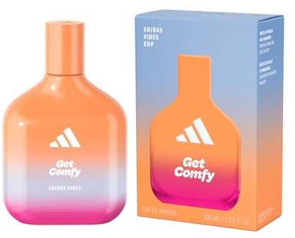 adidas Eau de Parfum unisexe Vibes Get Comfy, parfum longue tenue - Vanille et Mandarine - 100 ml