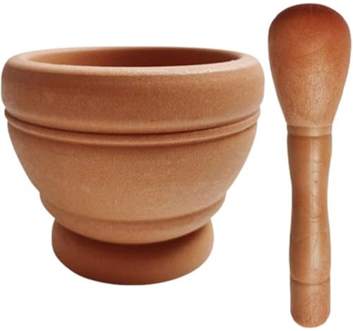 Tsffae 1 uppsättning mortel och mortel, vitlökspress av trä för hushåll, ingefära, manuell vitlöksmuggare, kryddkvarn-set, kryddvitlökshamper, matmaker, kökshjälpmedel