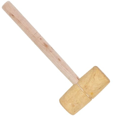 Ciieeo Marteau en Bois Multifonctionnel pour Travail du Cuir et Menuiserie Petit Maillet Diamètre 45-50 MM Bois Verni Outil Compact pour Bricolage et Sculpture