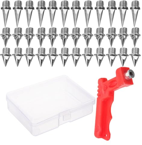 BESPORTBLE Pointes Métalliques Lot de 1 Set pour Chaussures D'athlétisme de Adhérence et Structure Robuste pour Entraînement Scolaire et Piste