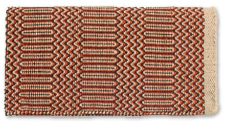 Mayatex 1340 7 Double Weave 32x64 Acrylic Blend Saddle Blanket Rust and Brown