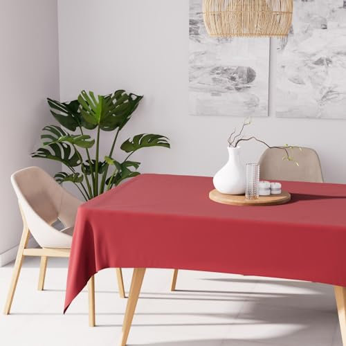 Soleil d'ocre Tischdecke mit Fleckschutz eckig 140x300 cm ALIX rot