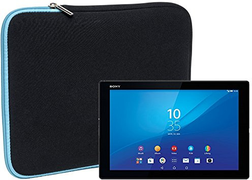 Slabo surfplattefodral skyddsfodral för Sony Xperia Z4 surfplatta PC fodral fodral phablet av neopren – turkos/svart