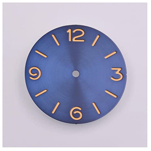 lin 38.9mm Parnis Sandwich Blaues Zifferblattuhr-Zifferblatt kompatibel for ETA 6497 6498 ST3600 Bewegung Going