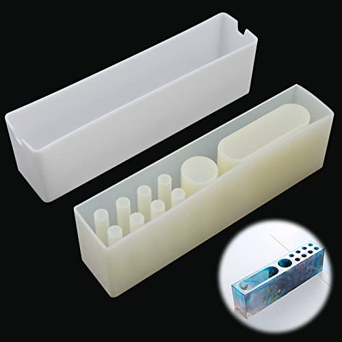 mongtsamz Gießform Silikonform Stifthalter Handy Halter - Stifthalter Schmuckform Aufbewahrungsbox, Epoxidharzform Silikon, für DIY Handwerk Geschenke, Heimdekoration und Tischdekoration. 1 Stück
