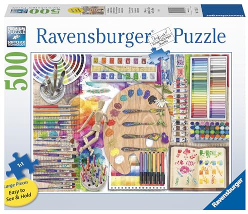 Ravensburger The Artist's Palette 500 Piece Jigsaw Puzzles for Kids Age 10+