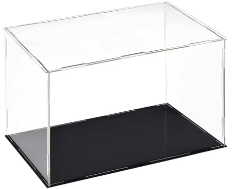 Toolzia Vitrine d'exposition en acrylique transparent, Organiseur cube de comptoir anti-poussière Protection vitrine cube objets de collection boîte d'exposition pour figurines d'action/jouets/objets