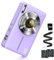 Appareil Photo numérique 44 MP FHD 1080p avec Carte 32G Appareil Photo numérique avec Batterie Zoom numérique 16X pour Enfants, Adolescents, étudiants, Personnes âgées, débutants Violet