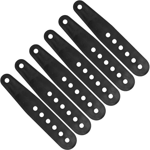 Shupakul 6 Pcs Snowboard Binding Tongue Hole Straps-6.1 x 1.1 Snowboard Binding Toe Slider Straps-Snowboard Ankle Ladder Strap Binding for Ski Strap-in Binding Replacement Accessories