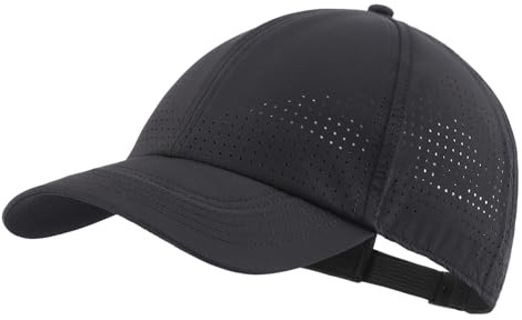 Home Prefer UPF50+ Water Repellent Quick Dry Sun Hat for Men Women Outdoor Sports Running Hat Golf Baseball Cap Black Large