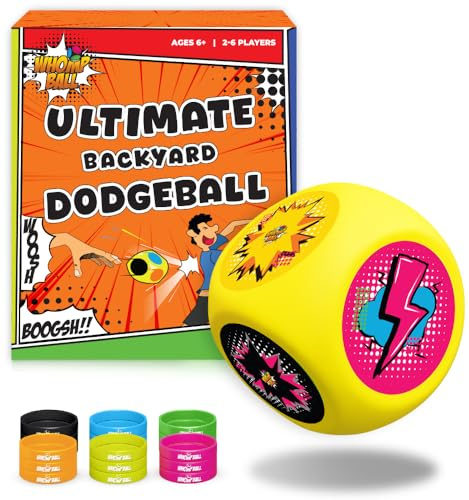 SWOOC Games® - Whomp Ball™ - Ultimate Backyard Dodgeball - Soft Foam Dice - Yard Games, PE Equipment & Team Building - Outdoor Playground Equipment Dodge Balls - Physical Education for Kids & Adults