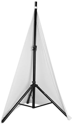 Dilwe Soporte de Altavoz Elástico, Cubierta de Trípode, Falda Resistente Al Desgaste para DJ, Soporte de Luz, Evento de Boda, Tela Blanca, Aspecto Elegante (Cubierta de dos lados)