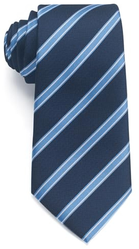 ERDOGLY Striped Ties for Men, 3.15 Men's Ties Navy Blue Striped Ties, Classic Woven Formal Neckties for Business, Graduation, Wedding