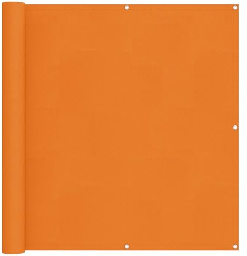 fsahslih Protección visual para balcón, 110 x 600 cm, tela Oxford, color naranja