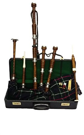 Great Highland Dudelsack Palisander mit Hartschalenkoffer, Silber-Halterungen, Mackenzie