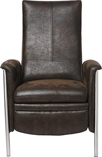 Kare Design Relaxsessel Lazy Vintage, braun, Loungesessel, Polstersessel, verstellbar, Liegefunktion, Vintage-Look, 104x72x91cm (H/B/T)
