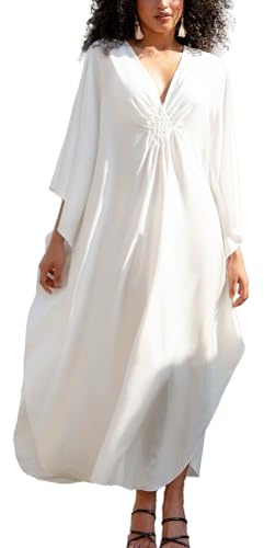 YouKD Vestido Largo de Kaftan Largo de Verano para Mujer Traje de Baño Bohemio Batas de Playa