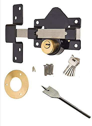 Long Throw Lock with Elongated Keep and Stainless Steel Bar. 50MM Double