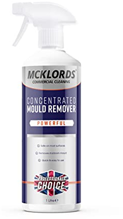 McKLords Commercial - Concentrated Mould Remover Spray - Effective Mildew Stain Cleaner For Walls, Tiles, Silicone Seals & More - 1 Litre