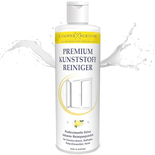 Kunststoff Fenster Intensiv Reiniger zur Reinigung & Pflege von Fensterrahmen Türen Rollladen Jalousien Lamellen & Gartenmöbel aus PVC Kunststoff Aluminium | Fenster Profil Reiniger COOPER & BURTON