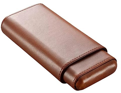 ROLTIN Humidore, Reisehumidore, Leder + Holz, Zigarrenetui, Zigarren-Humidor für 3 Zigarren, Zigarrenbox, Zigarrenliebhaber