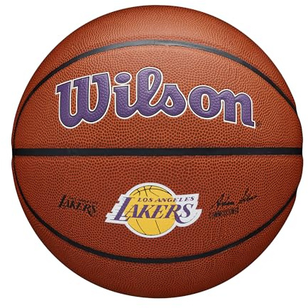Wilson Pallone da Basket NBA Team Alliance, Con Superficie Pure Feel e Tecnologia Dual Depth, Con Maggiore Stabilità Aerea, Colore: Marrone, Taglia: 7
