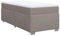 vidaXL Boxspringbett mit Matratze, Bett mit Bettfüße Matratzenauflage, Einzelbett für Schlafzimmer, Polsterbett Bettgestell Lattenrost, Taupe 90x200cm Stoff