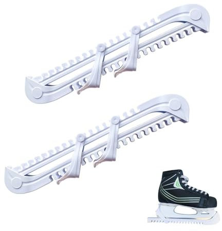 KUWUNG 1 Paar Kufenschoner Schlittschuhe, kufenschoner für eishockeyschlittschuhe, Kufenschoner Universal-Klingenschutz Schlittschuhschützer für Eishockey, Eiskunstlauf, Verstellbarer Schutz