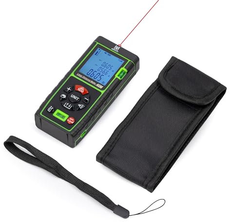 MAXMAZER - Metro Laser Professionale 40M con Livella, Misuratore Laser Distanza, Telemetro Laser IP54, Colore Nero