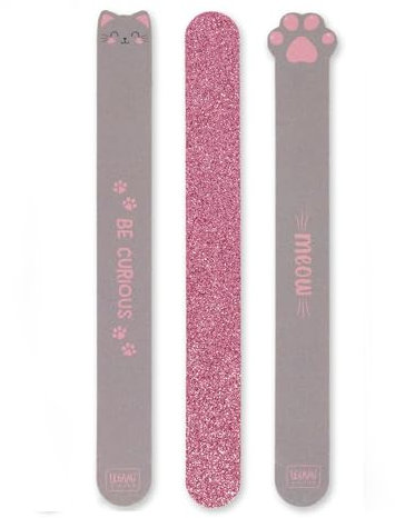 Legami - Lot de 3 limes à ongles, clous avant les males, 3 limes adaptées pour raccourcir, citron et modeler tous les types d'ongles, pour une manucure précise, 2 x 18 cm